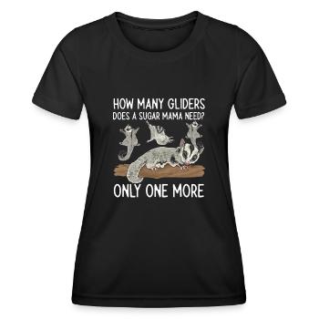 Short-headed glider Sugar Glider - Women's Functional T-Shirt - black - Front - AI Model Female 172 light (172cm)