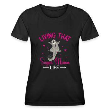 Short-headed glider Sugar Glider - Women's Functional T-Shirt - black - Front - AI Model Female 172 light (172cm)
