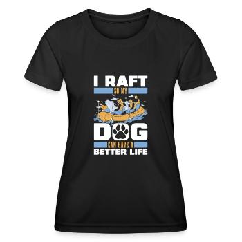 Rafting - Frauen Funktions-T-Shirt - Schwarz - Vorne - AI Model Female 172 light (172cm)