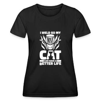 Schweißer Schlosser - Frauen Funktions-T-Shirt - Schwarz - Vorne - AI Model Female 172 light (172cm)
