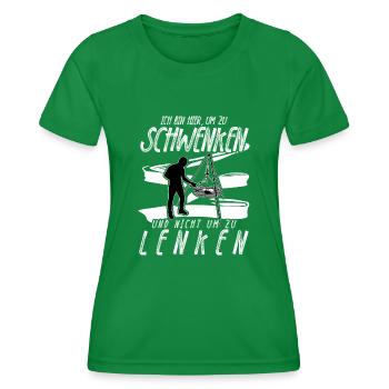 Schwenken Grillen Saarland Saarländer - Frauen Funktions-T-Shirt - Kelly Green - Vorne - AI Model Female 172 dark (172cm)