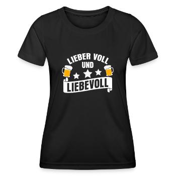 Bier Saufen Alkohol Junggesellenabschied - Frauen Funktions-T-Shirt - Schwarz - Vorne - AI Model Female 172 light (172cm)