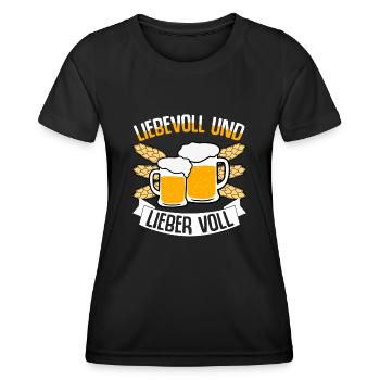 Bier Alkohol Junggesellenabschied - Frauen Funktions-T-Shirt - Schwarz - Vorne - AI Model Female 172 light (172cm)