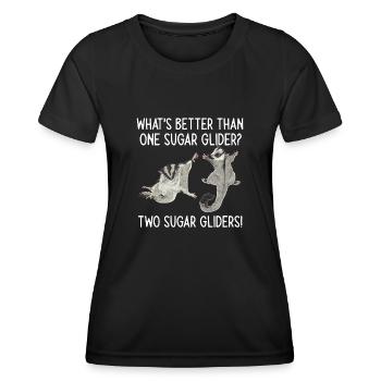 Short-headed glider Sugar Glider - Women's Functional T-Shirt - black - Front - AI Model Female 172 light (172cm)