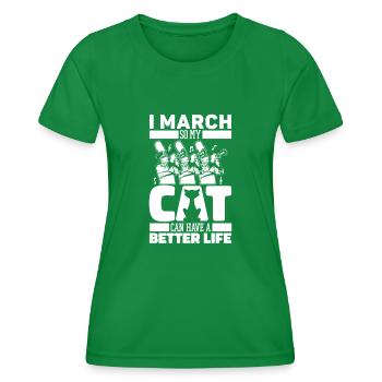 Procession de supporters Spielmannszug Cat - T-shirt sport Femme - vert - Devant - AI Model Female 172 dark (172cm)