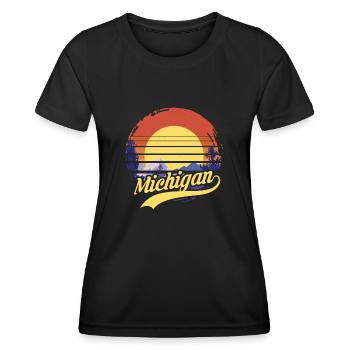 Michigan - T-shirt sport Femme - noir - Devant - AI Model Female 172 light (172cm)