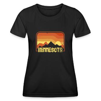 Minnesota - T-shirt sport Femme - noir - Devant - AI Model Female 172 light (172cm)