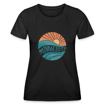 Minnesota - T-shirt sport Femme - noir - Devant - AI Model Female 172 light (172cm)