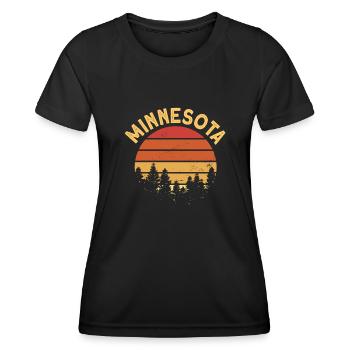 Minnesota - T-shirt sport Femme - noir - Devant - AI Model Female 172 light (172cm)