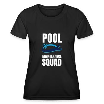 Entretien de piscine et nettoyeur de piscine - T-shirt sport Femme - noir - Devant - AI Model Female 172 light (172cm)