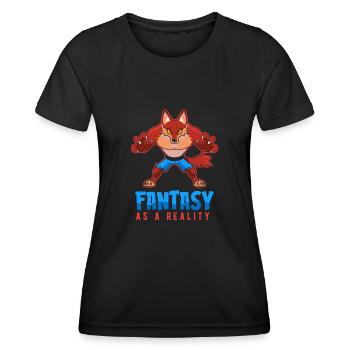 Furry Fandom Fursuits Fantasy - Women's Functional T-Shirt - black - Front - AI Model Female 172 light (172cm)
