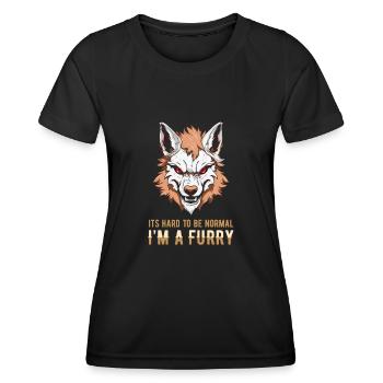 Furry Fandom Fursuits Cool - Women's Functional T-Shirt - black - Front - AI Model Female 172 light (172cm)