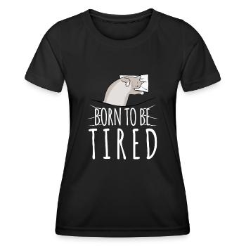 Sleeping Sleep Cat Cat Sleep Shirt - Women's Functional T-Shirt - black - Front - AI Model Female 172 light (172cm)