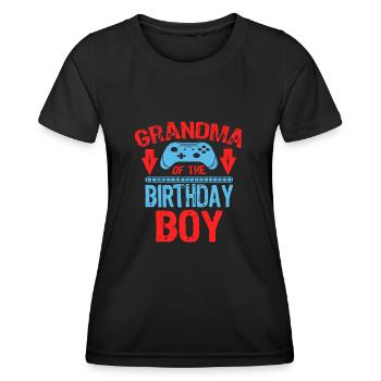 Grand-mère de la famille de jeux Birthday Boy - T-shirt sport Femme - noir - Devant - AI Model Female 172 light (172cm)