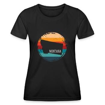 Montana - T-shirt sport Femme - noir - Devant - AI Model Female 172 light (172cm)