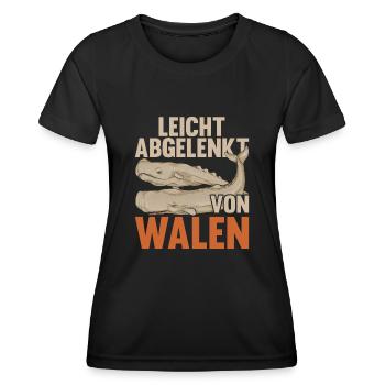 Meerestier Schwertwal Tier Geschenk Lustiges Wal - Frauen Funktions-T-Shirt - Schwarz - Vorne - AI Model Female 172 light (172cm)