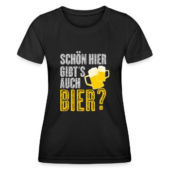 Bier Party Saufen Mallorca Alkohol - Frauen Funktions-T-Shirt - Schwarz - Vorne - AI Model Female 172 light (172cm)