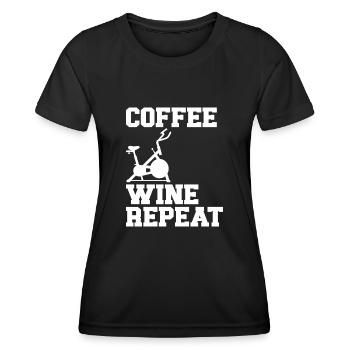 Indoor Cycling Bike Workout - Women's Functional T-Shirt - black - Front - AI Model Female 172 light (172cm)