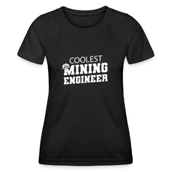 Ingénieur Ingénieur Minier - T-shirt sport Femme - noir - Devant - AI Model Female 172 light (172cm)