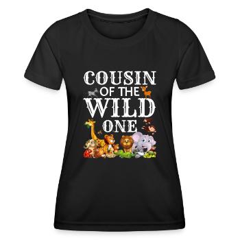 Safari Faune Afrique Le Big 5 Zoologie - T-shirt sport Femme - noir - Devant - AI Model Female 172 light (172cm)