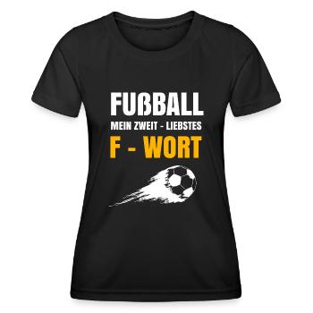 Lustige Fußball Sprüche für Fußballer und Trainer - Frauen Funktions-T-Shirt - Schwarz - Vorne - AI Model Female 172 light (172cm)
