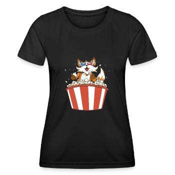 Popcorn Fox - T-shirt sport Femme - noir - Devant - AI Model Female 172 light (172cm)