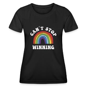 Ich kann nicht aufhören zu gewinnen - Frauen Funktions-T-Shirt - Schwarz - Vorne - AI Model Female 172 light (172cm)