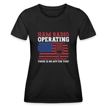 Amateurfunk-betriebsdesign Für Patriotischen - T-shirt sport Femme - noir - Devant - AI Model Female 172 light (172cm)