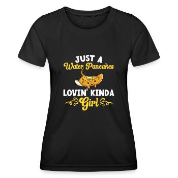 Raies pastenagues, raies manta, raies océaniques, raies - T-shirt sport Femme - noir - Devant - AI Model Female 172 light (172cm)