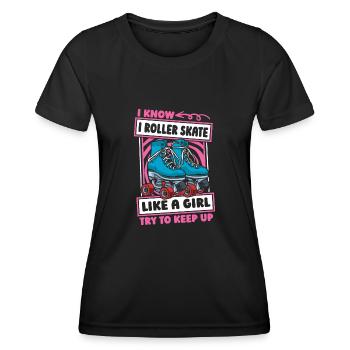 Roller Roller Roller - T-shirt sport Femme - noir - Devant - AI Model Female 172 light (172cm)