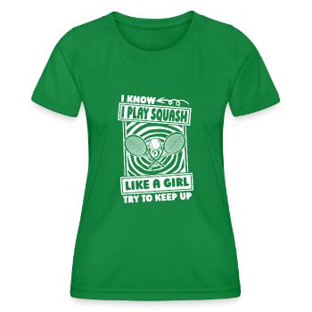 Squash - Frauen Funktions-T-Shirt - Kelly Green - Vorne - AI Model Female 172 dark (172cm)