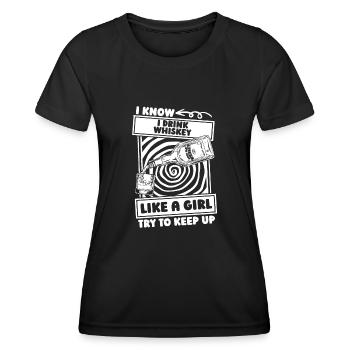 Whisky Whiskey - T-shirt sport Femme - noir - Devant - AI Model Female 172 light (172cm)