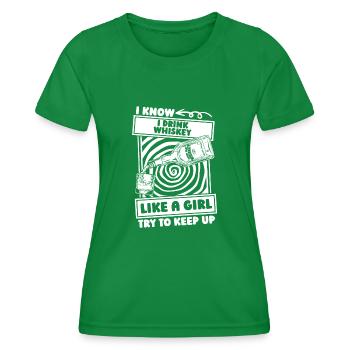Whisky Whiskey - T-shirt sport Femme - vert - Devant - AI Model Female 172 dark (172cm)