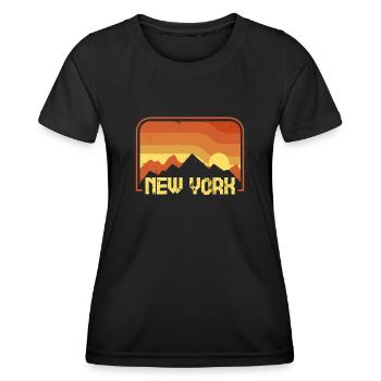 New York - T-shirt sport Femme - noir - Devant - AI Model Female 172 light (172cm)