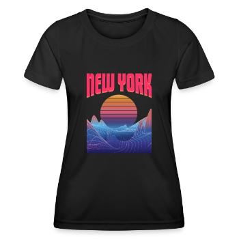 New York - T-shirt sport Femme - noir - Devant - AI Model Female 172 light (172cm)