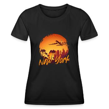 New York - T-shirt sport Femme - noir - Devant - AI Model Female 172 light (172cm)