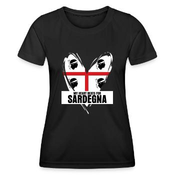 Sardegna Sardinia Heart Sardinia - Women's Functional T-Shirt - black - Front - AI Model Female 172 light (172cm)