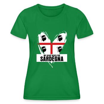 Sardegna Sardinia Heart Sardinia - Women's Functional T-Shirt - kelly green - Front - AI Model Female 172 dark (172cm)
