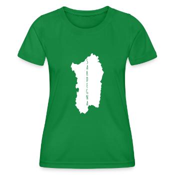 Sardegna Sardinia Holidays Sardinia - Women's Functional T-Shirt - kelly green - Front - AI Model Female 172 dark (172cm)