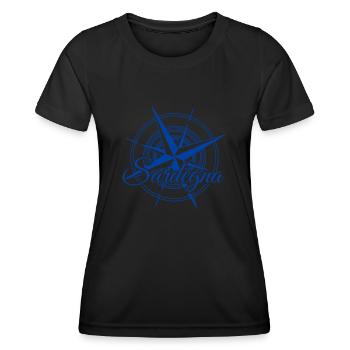 Sardegna Sardinia Compass Sardinia - Women's Functional T-Shirt - black - Front - AI Model Female 172 light (172cm)