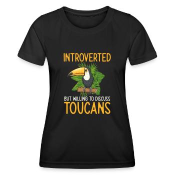 Toucan Bird Rainforest - Women's Functional T-Shirt - black - Front - AI Model Female 172 light (172cm)