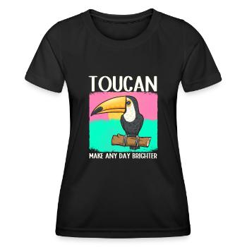 Toucan Bird Rainforest - Women's Functional T-Shirt - black - Front - AI Model Female 172 light (172cm)
