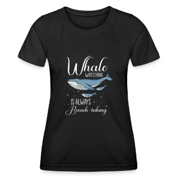 Orca Beobachtung für Buckelwale und Meerwale - Frauen Funktions-T-Shirt - Schwarz - Vorne - AI Model Female 172 light (172cm)