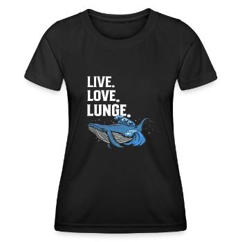 Meeressäuger für Orca-Beobachtung und Buckelwal - Frauen Funktions-T-Shirt - Schwarz - Vorne - AI Model Female 172 light (172cm)