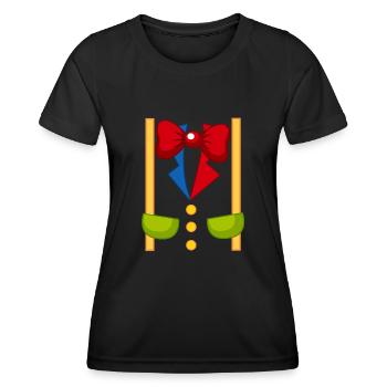 Clown Kostüm Halloween Liebhaber Lustig Schreck - Frauen Funktions-T-Shirt - Schwarz - Vorne - AI Model Female 172 light (172cm)