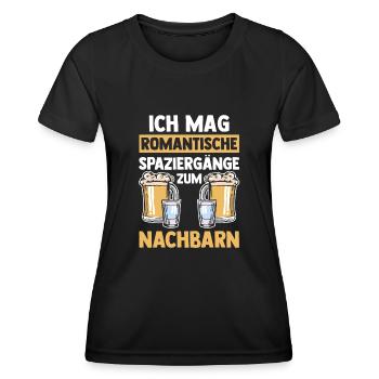 Einzug Umzug Nachbarn Bier Nachbar - Frauen Funktions-T-Shirt - Schwarz - Vorne - AI Model Female 172 light (172cm)