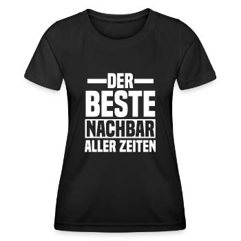 Einzug Umzug Nachbarn Nachbar - Frauen Funktions-T-Shirt - Schwarz - Vorne - AI Model Female 172 light (172cm)