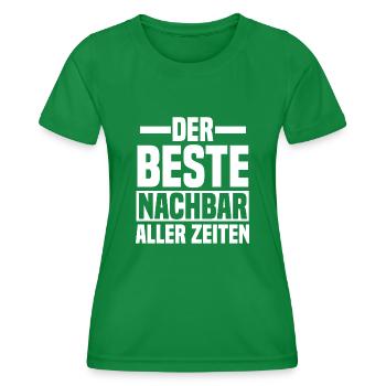 Einzug Umzug Nachbarn Nachbar - Frauen Funktions-T-Shirt - Kelly Green - Vorne - AI Model Female 172 dark (172cm)