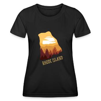 Rhode Island - T-shirt sport Femme - noir - Devant - AI Model Female 172 light (172cm)