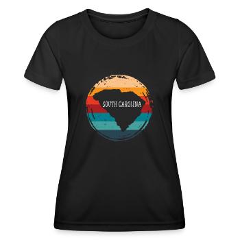 Caroline du Sud - T-shirt sport Femme - noir - Devant - AI Model Female 172 light (172cm)
